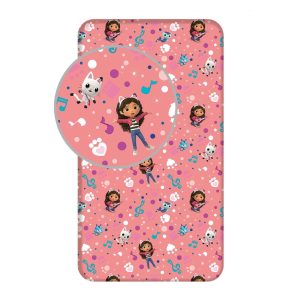 Napínací bavlněné dětské prostěradlo na jednolůžko 90x200 cm Gabby's Dollhouse – Jerry Fabrics