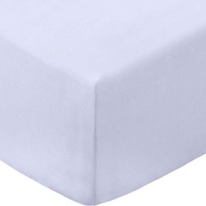 Napínací prostěradlo z bavlněného perkálu v levandulové barvě 135x190 cm Cotton Percale – Bianca
