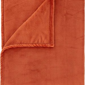 Oranžová deka z mikroplyše 130x170 cm Raschel Velvet – Catherine Lansfield