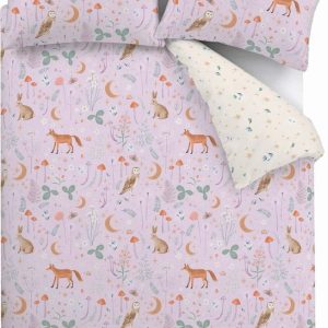 Povlečení na dvoulůžko v levandulové barvě 200x200 cm Enchanted Twilight Animals – Catherine Lansfield