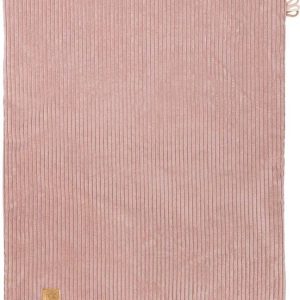 Růžová manšestrová dětská deka 100x77 cm – Meowbaby