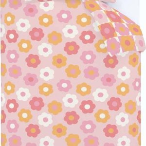 Růžové dětské povlečení na dvoulůžko 200x200 cm Retro Daisy – Catherine Lansfield