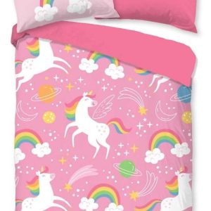 Růžové dětské povlečení na jednolůžko z mikrovlákna 140x200 cm – Good Morning
