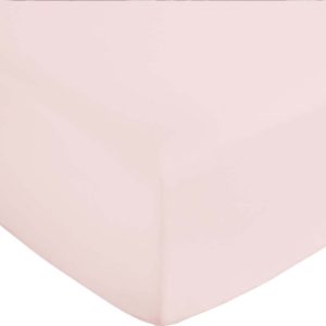 Růžové napínací prostěradlo z bavlněného saténu 150x200 cm Cotton Sateen – Bianca