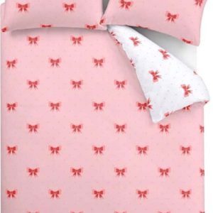 Růžové povlečení na dvoulůžko 200x200 cm Dotty Bows – Sassy B