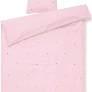 Růžové povlečení na jednolůžko z bavlněného perkálu 140x200 cm Daisy – JUNA