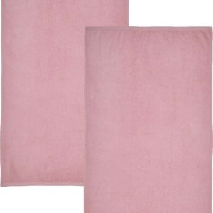 Růžové rychleschnoucí/froté bavlněné osušky v sadě 2 ks 90x140 cm Quick Dry – Catherine Lansfield