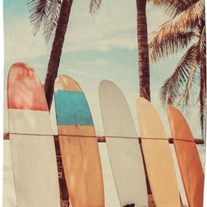 Sametová plážová osuška 100x180 cm Vintage Surf – Good Morning