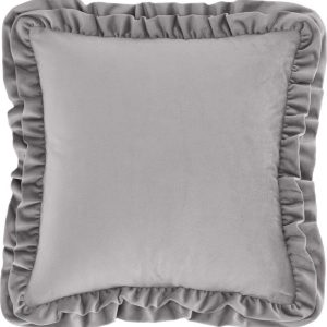 Sametový dekorační polštář 43x43 cm Velvet Double Frill – Catherine Lansfield