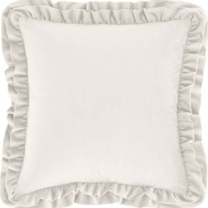 Sametový dekorační polštář 43x43 cm Velvet Double Frill – Catherine Lansfield