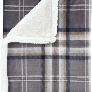 Šedá deka s beránkem 130x170 cm Kelso Check – Catherine Lansfield