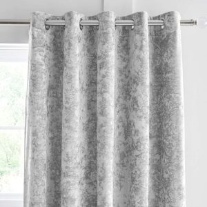 Šedé závěsy v sadě 2 ks 168x137 cm Crushed Velvet – Catherine Lansfield