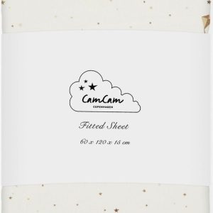 Slonovinové napínací dětské prostěradlo do postýlky z Bio bavlny 60x120 cm Dreamland – Cam Cam Copenhagen