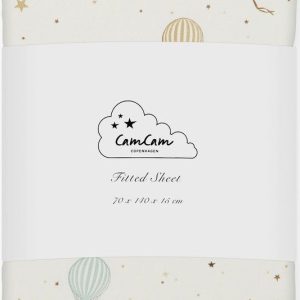 Slonovinové napínací dětské prostěradlo do postýlky z Bio bavlny 70x140 cm Dreamland – Cam Cam Copenhagen