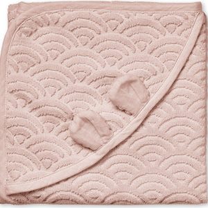 Starorůžová dětská osuška s kapucí z Bio bavlny 80x80 cm Dusty Rose – Cam Cam Copenhagen