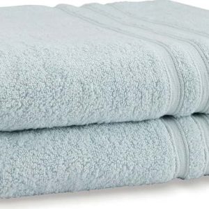 Světle modré froté bavlněné osušky v sadě 2 ks 90x140 cm Zero Twist – Catherine Lansfield