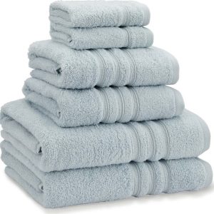 Světle modré froté bavlněné ručníky a osušky v sadě 6 ks Zero Twist – Catherine Lansfield