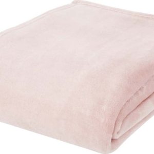 Světle růžová deka z mikroplyše 130x170 cm Raschel Velvet – Catherine Lansfield