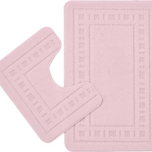 Světle růžové WC koupelnové předložky v sadě 2 ks 50x80 cm Armoni – Catherine Lansfield