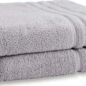 Světle šedé froté bavlněné osušky v sadě 2 ks 90x140 cm Zero Twist – Catherine Lansfield