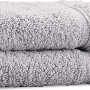 Světle šedé froté bavlněné ručníky v sadě 2 ks 30x30 cm Zero Twist – Catherine Lansfield