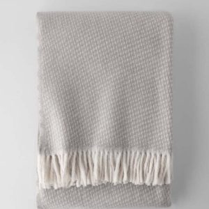 Světle šedý pléd s podílem bavlny Euromant Ruby