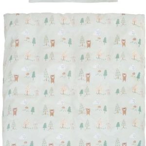 Světle zelené bavlněné dětské povlečení do postýlky 100x135 cm Woodland Buddies – Roba