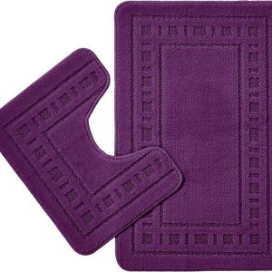 Tmavě fialové WC koupelnové předložky v sadě 2 ks 50x80 cm Armoni – Catherine Lansfield