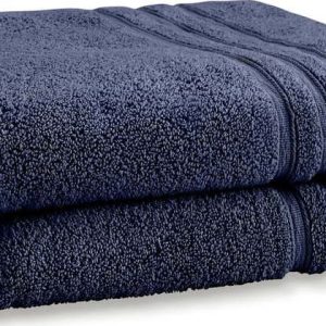 Tmavě modré froté bavlněné osušky v sadě 2 ks 90x140 cm Zero Twist – Catherine Lansfield