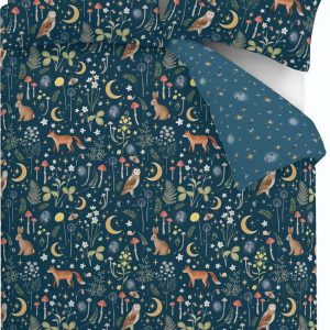 Prodloužené tmavě modré povlečení na dvoulůžko 230x220 cm Enchanted Twilight – Catherine Lansfield
