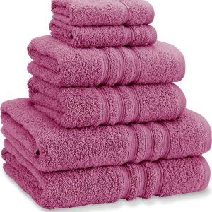 Tmavě růžové froté bavlněné ručníky a osušky v sadě 6 ks Zero Twist – Catherine Lansfield