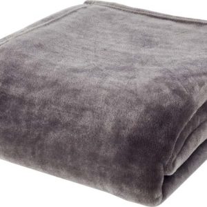 Tmavě šedá deka z mikroplyše 130x170 cm Raschel Velvet – Catherine Lansfield