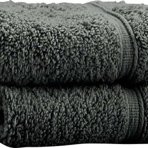 Tmavě šedé froté bavlněné ručníky v sadě 2 ks 30x30 cm Zero Twist – Catherine Lansfield