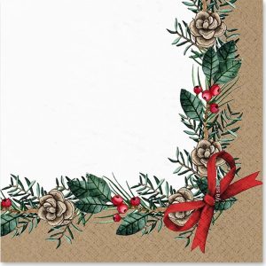 Ubrousky v sadě 20 ks 33x33 cm Christmas Bow – Homéa