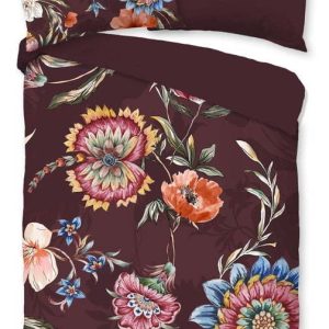 Vínové bavlněné povlečení na jednolůžko/prodloužené 140x220 cm Madelief – Good Morning