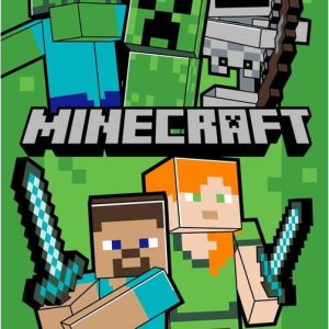 Zelená bavlněná dětská osuška 70x140 cm Minecraft Let´s Survive – Jerry Fabrics