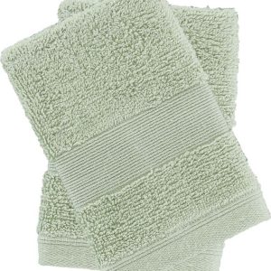 Zelené froté bavlněné ručníky v sadě 2 ks 30x30 cm Anti-Bacterial – Catherine Lansfield