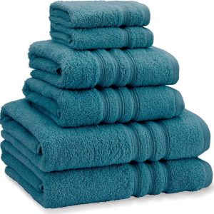 Zelenomodré froté bavlněné ručníky a osušky v sadě 6 ks Zero Twist – Catherine Lansfield