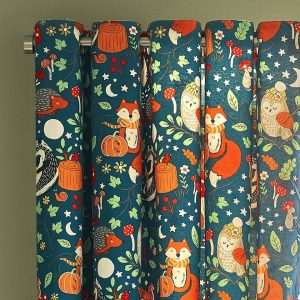 Zelený/hnědý dětský závěs 2 ks 168x183 cm Fox and Woodland Friends – Catherine Lansfield