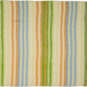 Žlutá/zelená deka s příměsí vlny 140x200 cm Loom – Hübsch