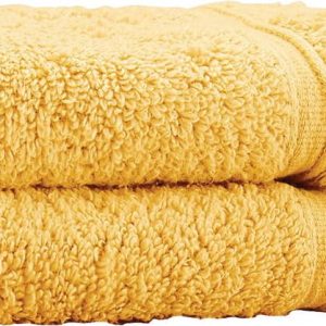 Žluté froté bavlněné ručníky v sadě 2 ks 30x30 cm Zero Twist – Catherine Lansfield
