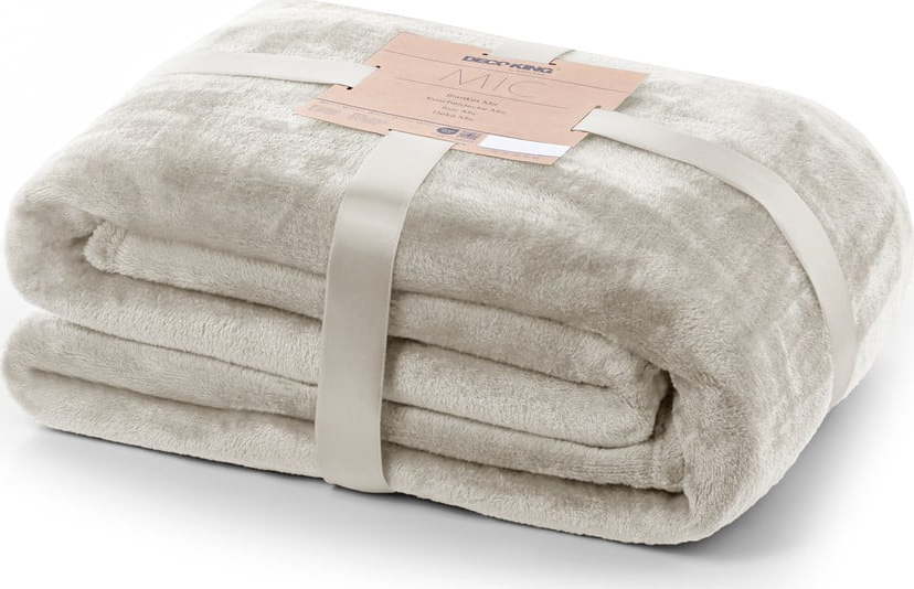 Béžový přehoz z mikroplyše 200x220 cm Mic – Restilo