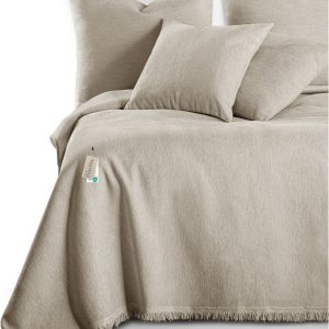 Béžový přehoz z žinylky 220x240 cm Talo – Filumi