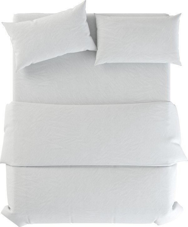 Bílé lněné povlečení na jednolůžko 135x200 cm Blanco – Native Natural