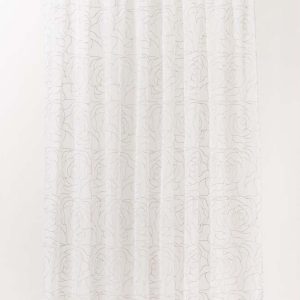 Bílo-šedá záclona 140x245 cm Amanda – Mendola Fabrics