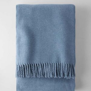 Modrý pléd s podílem bavlny Euromant Basics