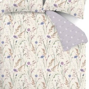 Povlečení na jednolůžko v levandulové a béžové barvě 135x200 cm Grasmere – Catherine Lansfield