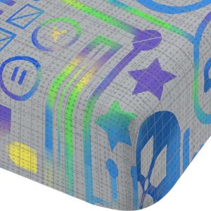 Šedé napínací dětské prostěradlo na jednolůžko/na vysokou matraci z mikrovlákna 90x190 cm Gamer – Catherine Lansfield