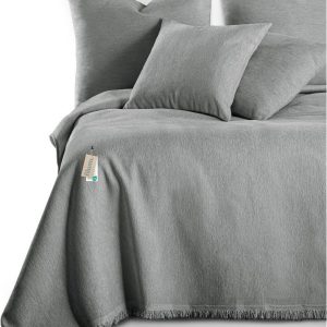 Šedý přehoz z žinylky 220x240 cm Talo – Filumi