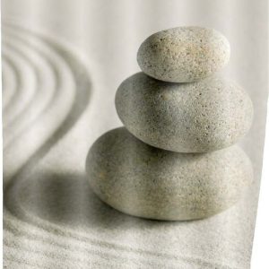 Šedý sprchový závěs Wenko Sand